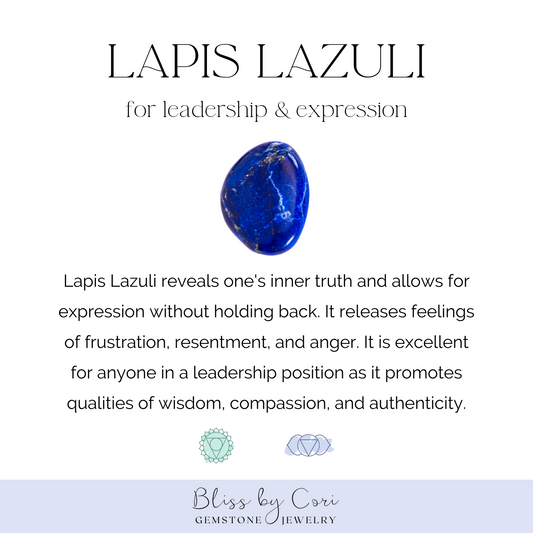 Lapis Lazuli Cross Beaded Gemstone Bracelet