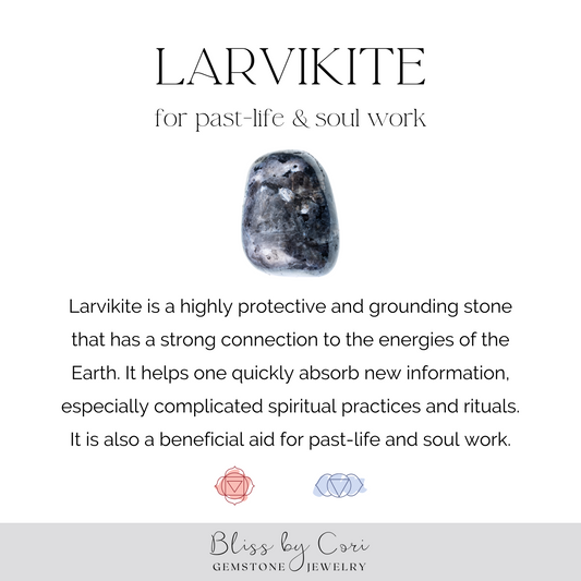 Celestial Larvikite Beaded Gemstone Bracelets