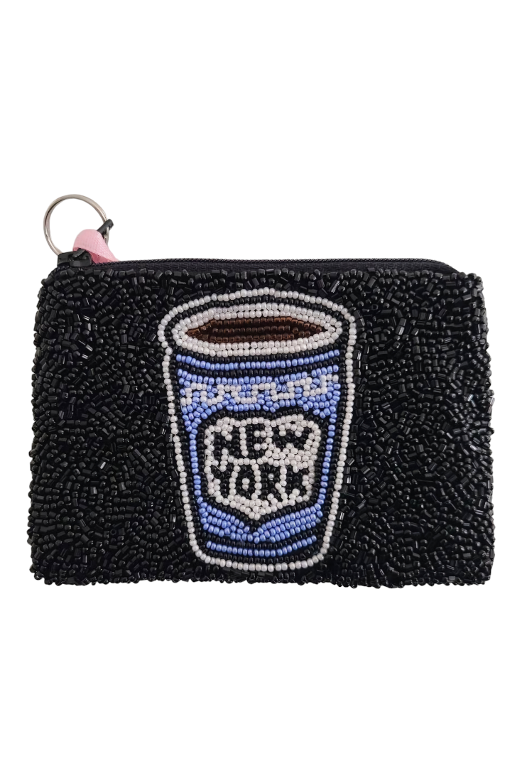 Tiana New York - New York Coffee Multi Beaded Coin Purse