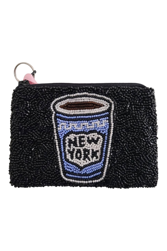 Tiana New York - New York Coffee Multi Beaded Coin Purse