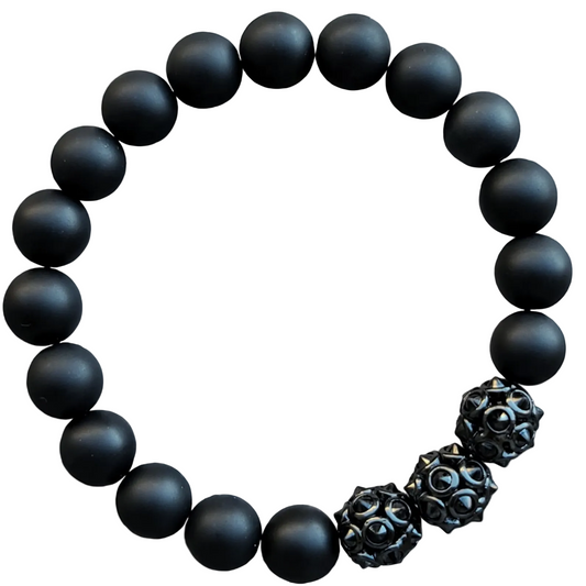 Onyx Spike Gemstone Bracelet
