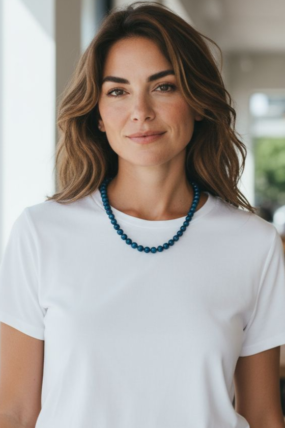 Beaded Kyanite Gemstone Necklace