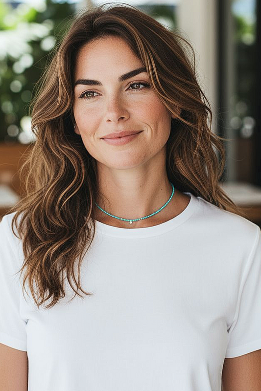Dainty Minimalist Turquoise Gemstone Necklace
