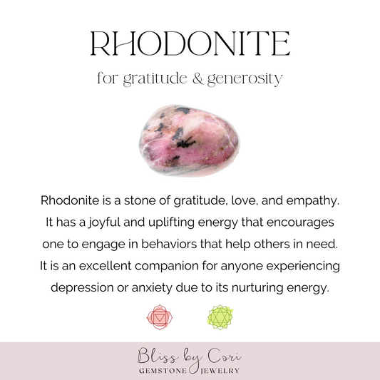 Rhodonite Unisex Reiki Healing Beaded Gemstone Bracelet