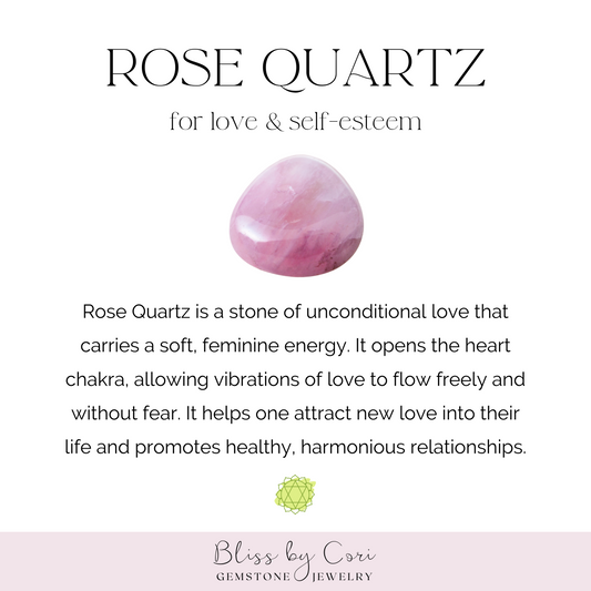 Madagasgar Rose Quartz Pink Ribbon Reiki Healing Beaded Gemstone Bracelet Stack