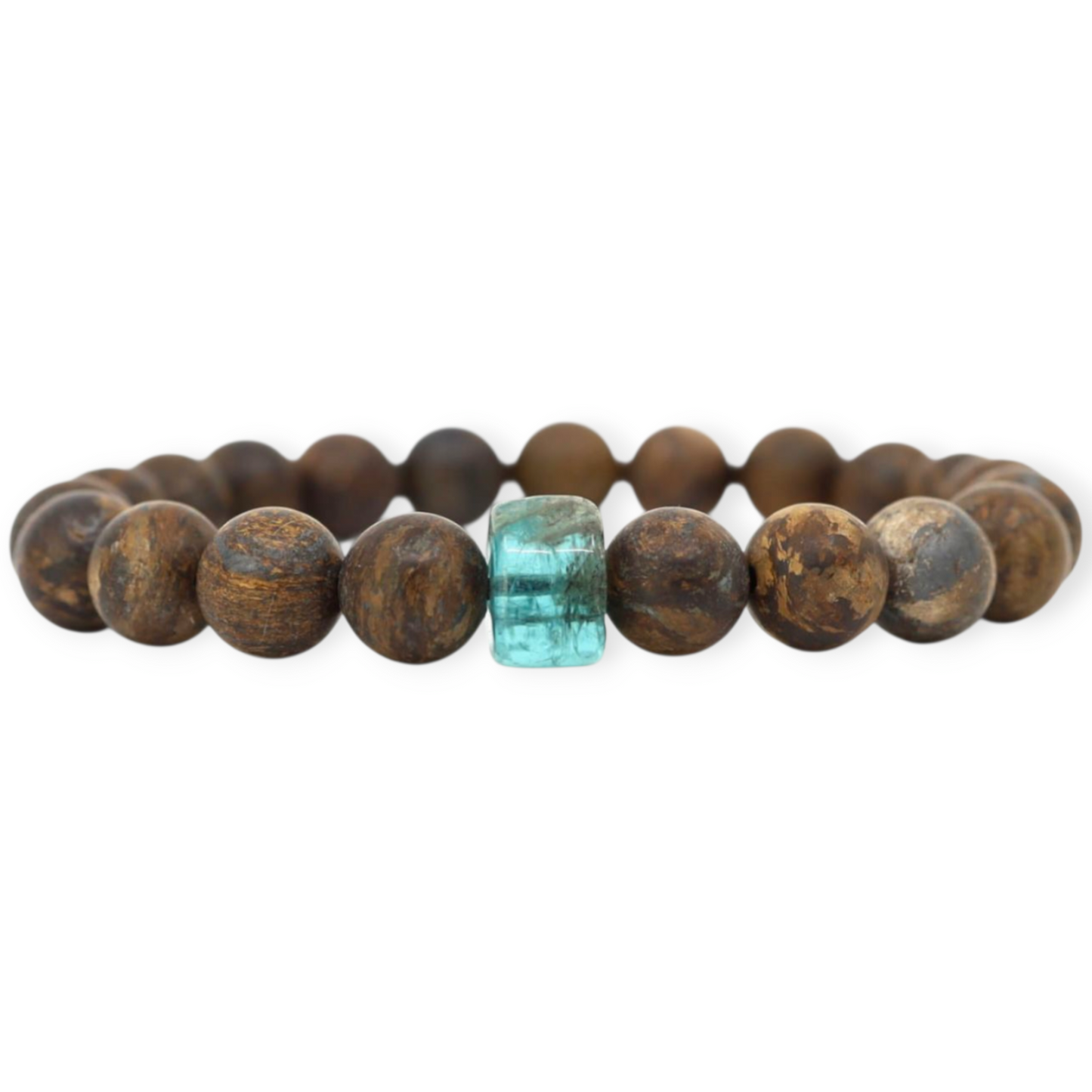 Bronzite & Apatite Beaded Bracelet