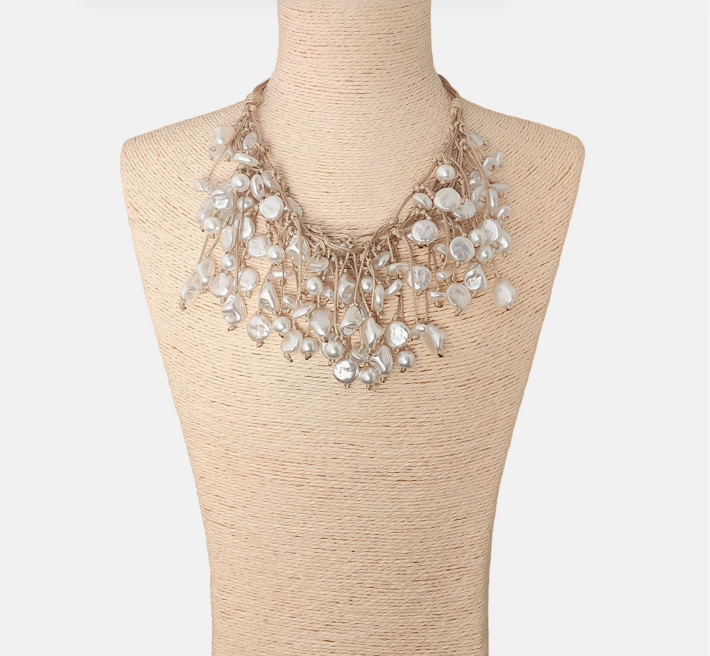 Coastal Knotted Pearl Necklace | Handmade Statement Jewelry