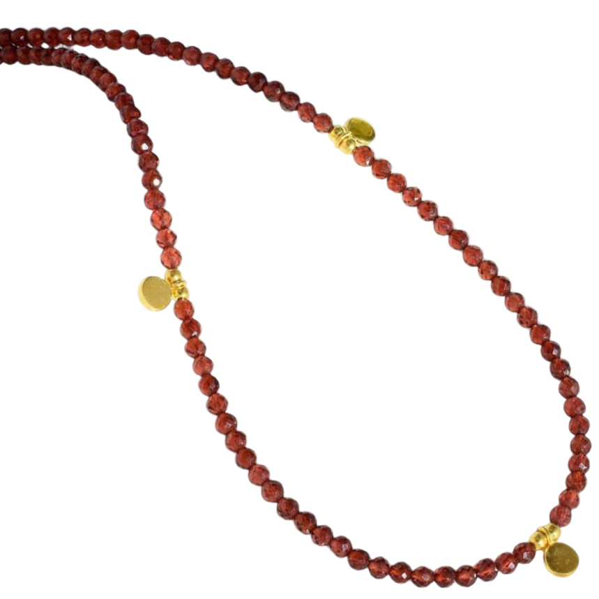 Garnet Beaded Necklace