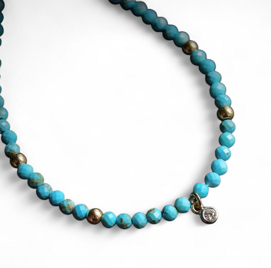 Dainty Minimalist Turquoise Gemstone Necklace