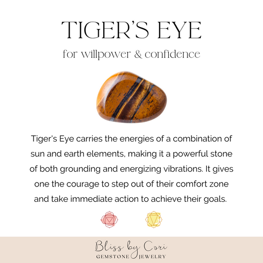 Natural Tiger Eye Beaded Gemstone Bracelet