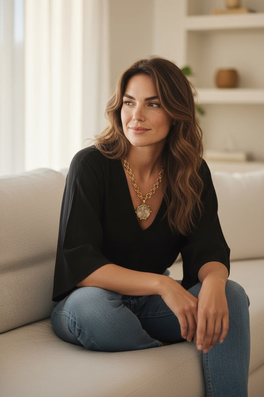 Angel French Coin Necklace