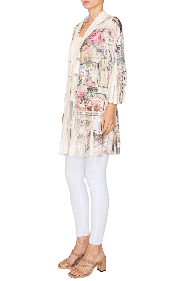 Rose West Buttery Faux Suede Pleated Belle Sleeve Jacket - Ships Late September