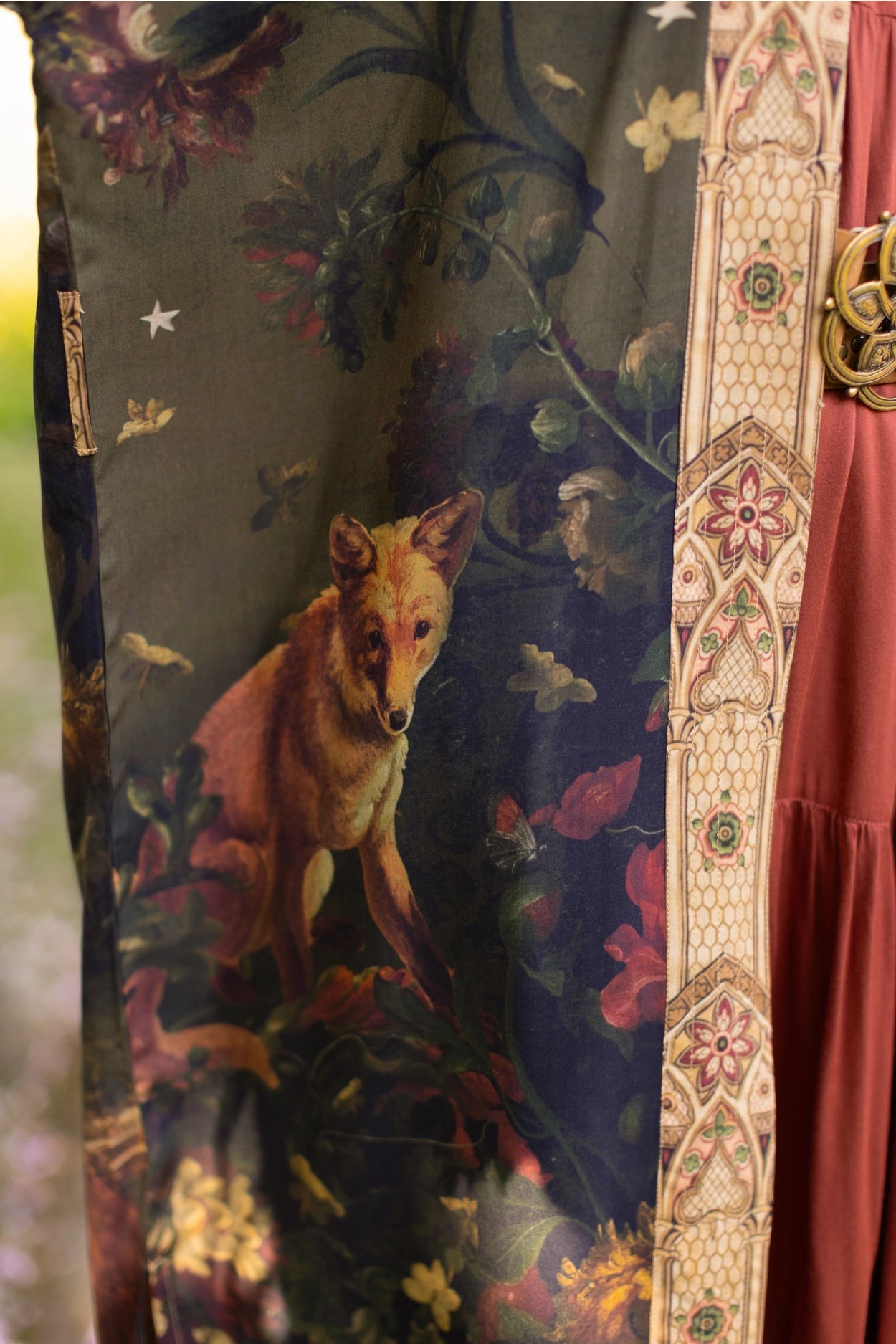 The Messenger Opera Duster Robe w/ Joan of Arc & Florals - Pre-Order Ships In September