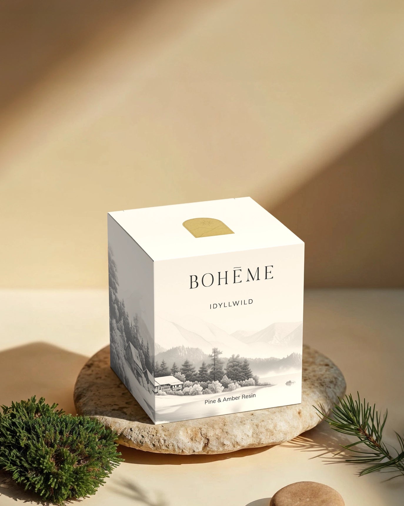 Boħeme Fragrance Collection - Idyllwild Candle - Pine, Cedarwood & Amber Resin