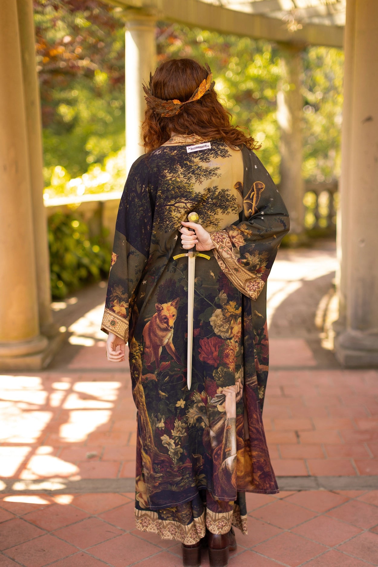 The Messenger Opera Duster Robe w/ Joan of Arc & Florals - Pre-Order Ships In September