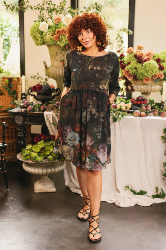 Flight of Fancy Artist Dress Tunic With Pockets & Hummingbirds Pre-Order Ships October 2025