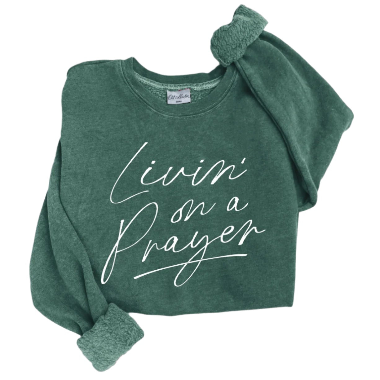 Livin' On A Prayer Mineral Graphic Sweatshirt
