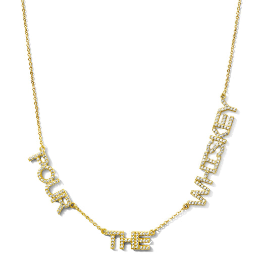 Pour The Whiskey CZ Necklace