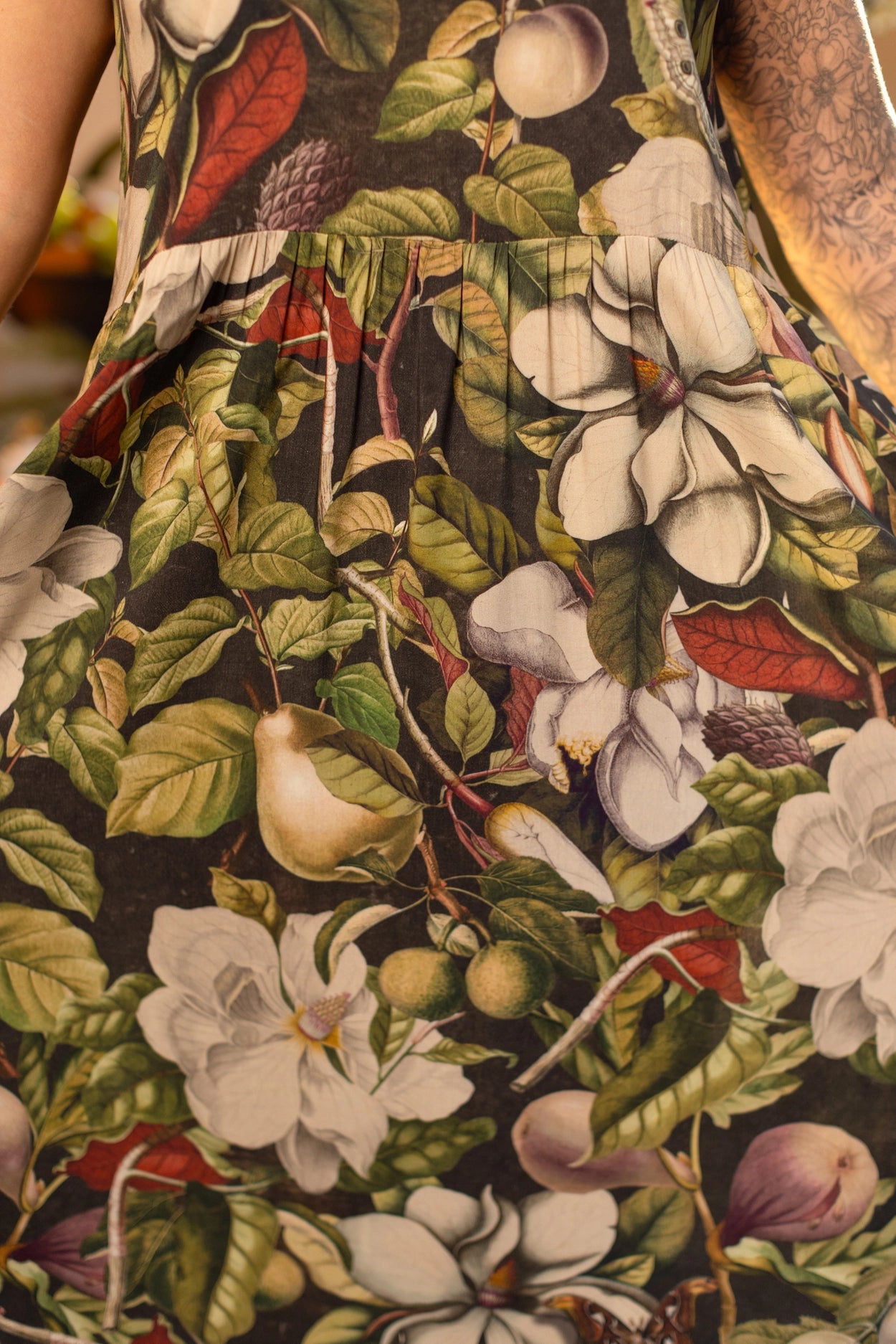 Fleur De Lune Bohéme Long Maxi Slip Dress w/ Florals & Bees Pre-Order Ships In September