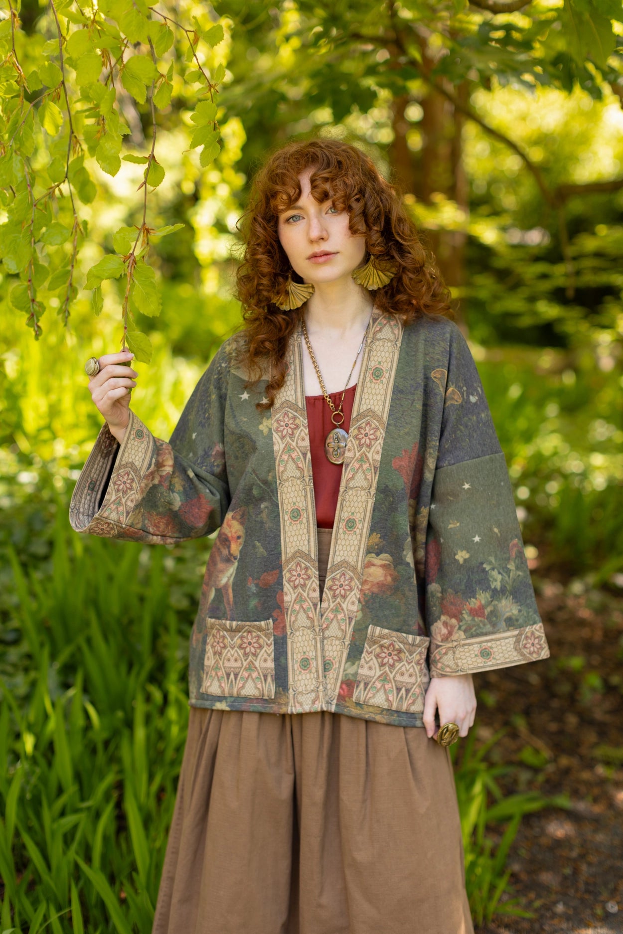 The Messenger Fleece Cottage Cardigan Jacket w/ Joan of Arc - Pre-Order Ships In September