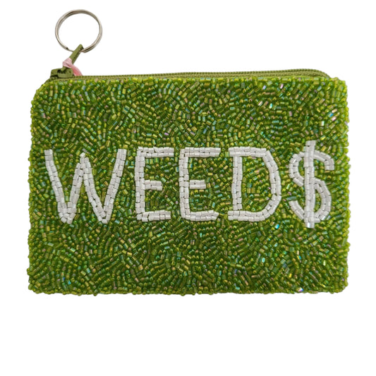 Tiana New York - Weed $ Multi Beaded Coin Purse