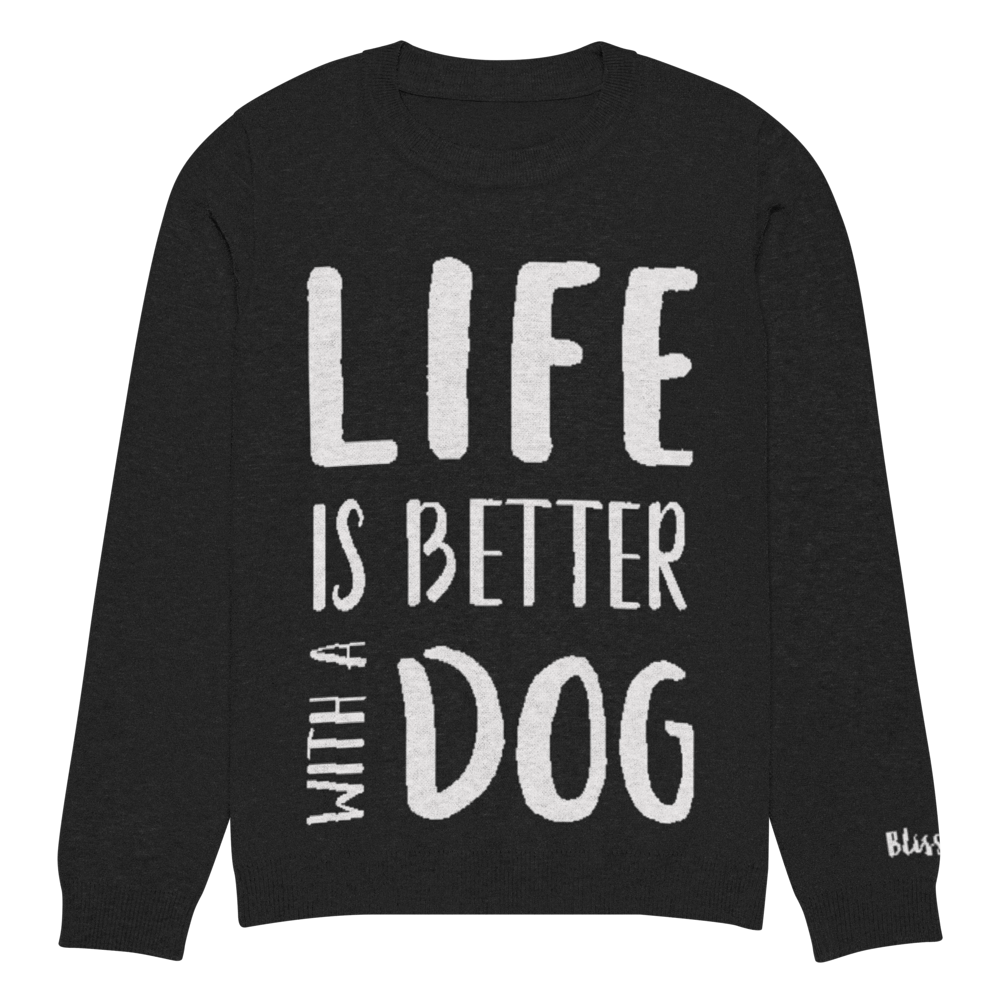 Life Is Better With A Dog Personalized Knit Sweater