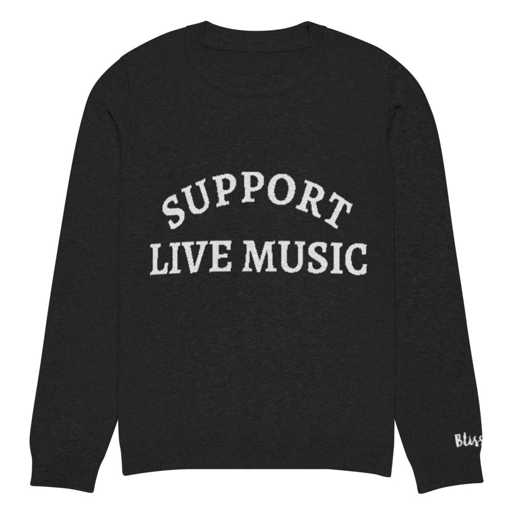 Support Live Music Personalized Knit Sweater