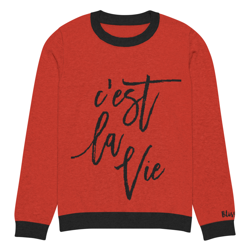 c'est la Vie Personalized Knit Sweater