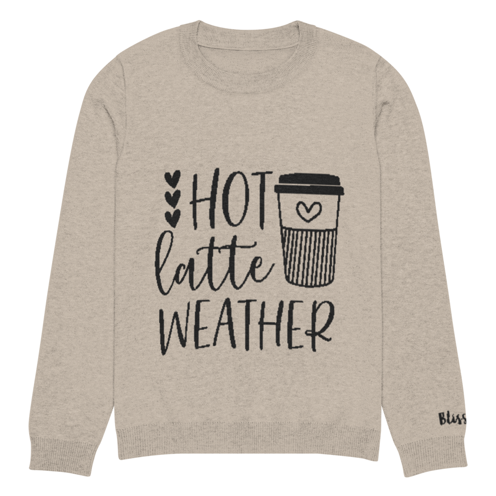 Hot Latte Weather Personalized Knit Sweater