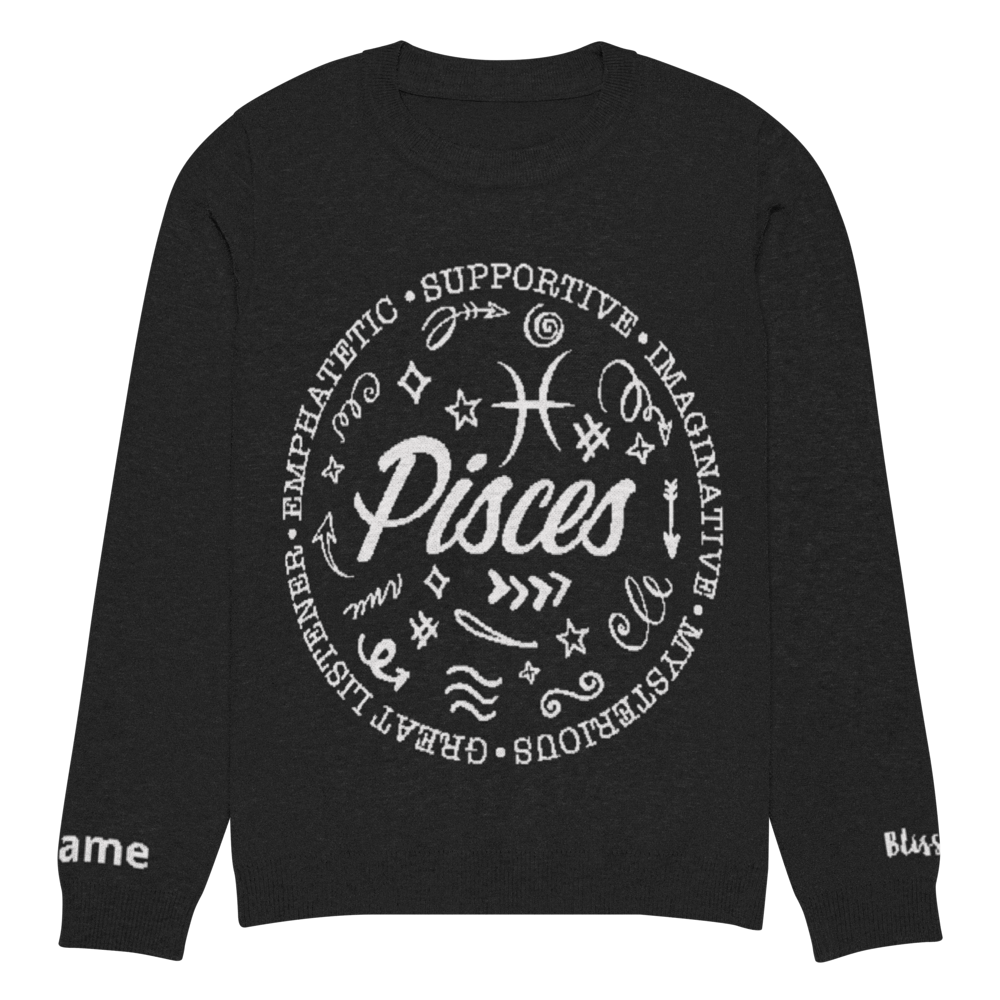 Pisces Zodiac Personalized Knit Sweater