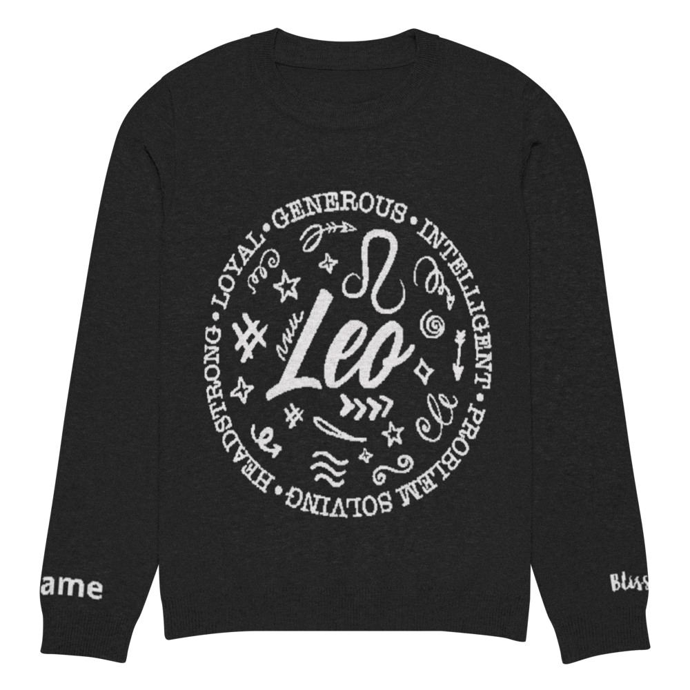 Leo Zodiac Personalized Knit Sweater