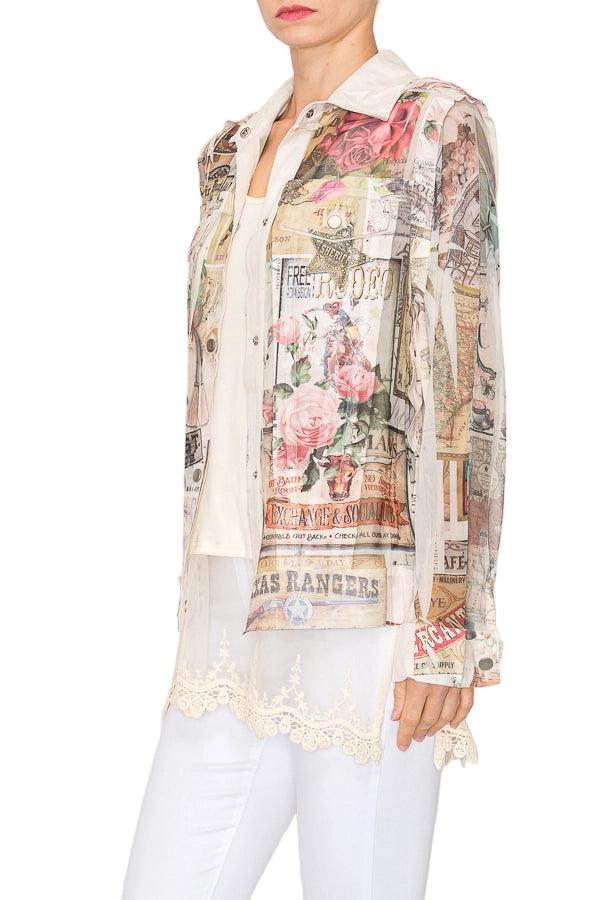 Rose West Buttery Faux Suede Mesh Trimmed Detailed Jacket - Ships Late September
