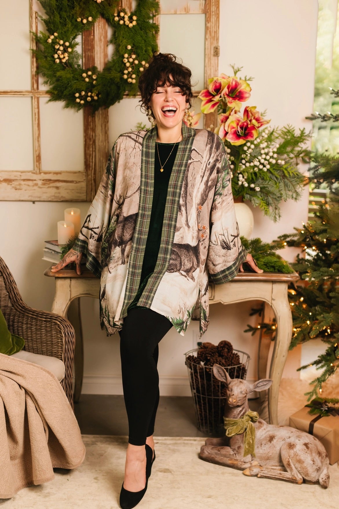 Winter Wish Christmas Matinée Duster Kimono Pre-Order Ships September 2025