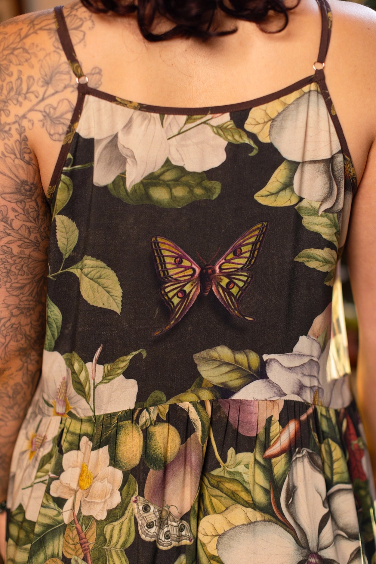 Fleur De Lune Bohéme Long Maxi Slip Dress w/ Florals & Bees Pre-Order Ships In September