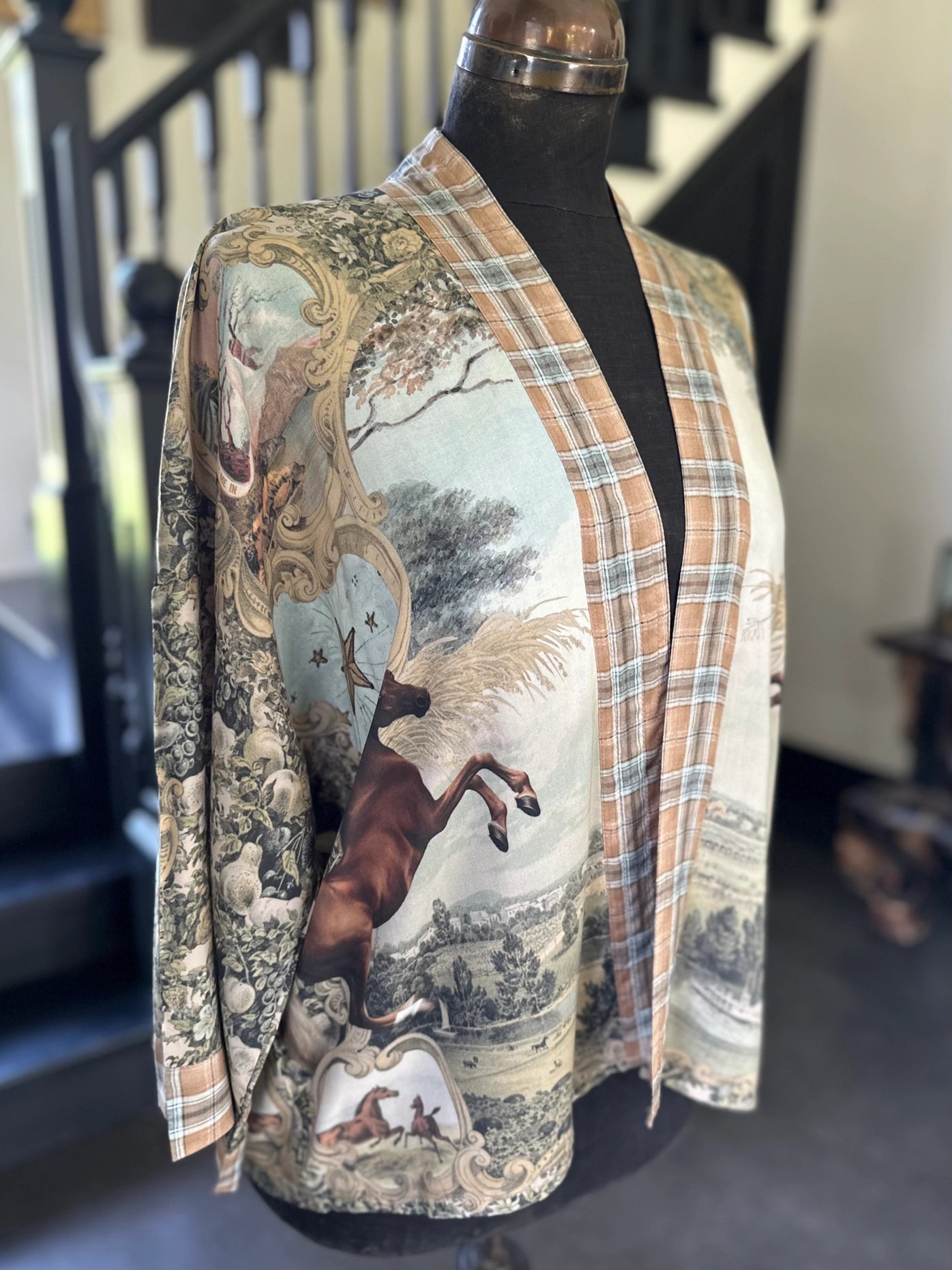 Born To Run Pixie Duster Crop Kimono Horse & Flower Print - Pre-Order - Ships In September