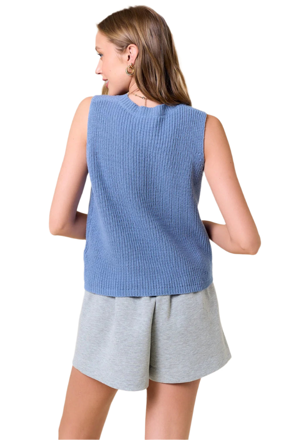 Round Neck Summer Sweater Tank Top