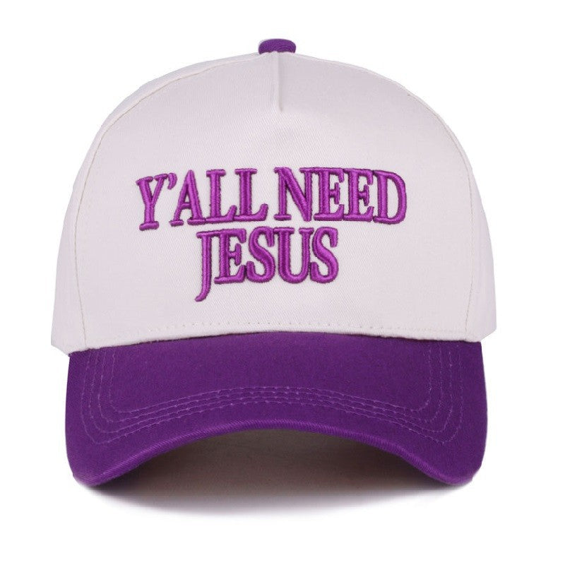 Ya'll Need Jesus Two Tone Canvas Cotton Cap & Colors - Available in 7 Colors
