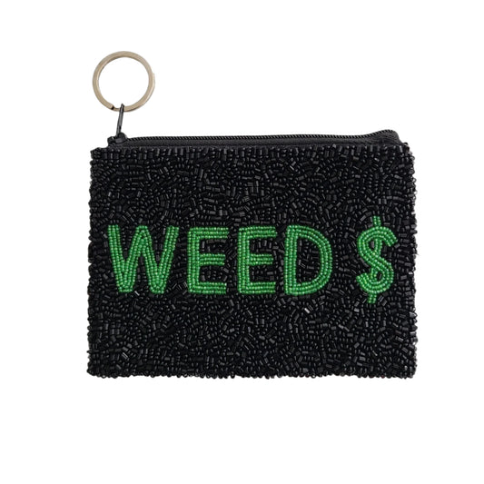 Tiana New York - Weed $ Multi Beaded Coin Purse