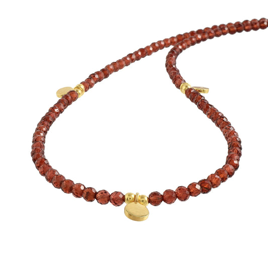 Garnet Beaded Necklace