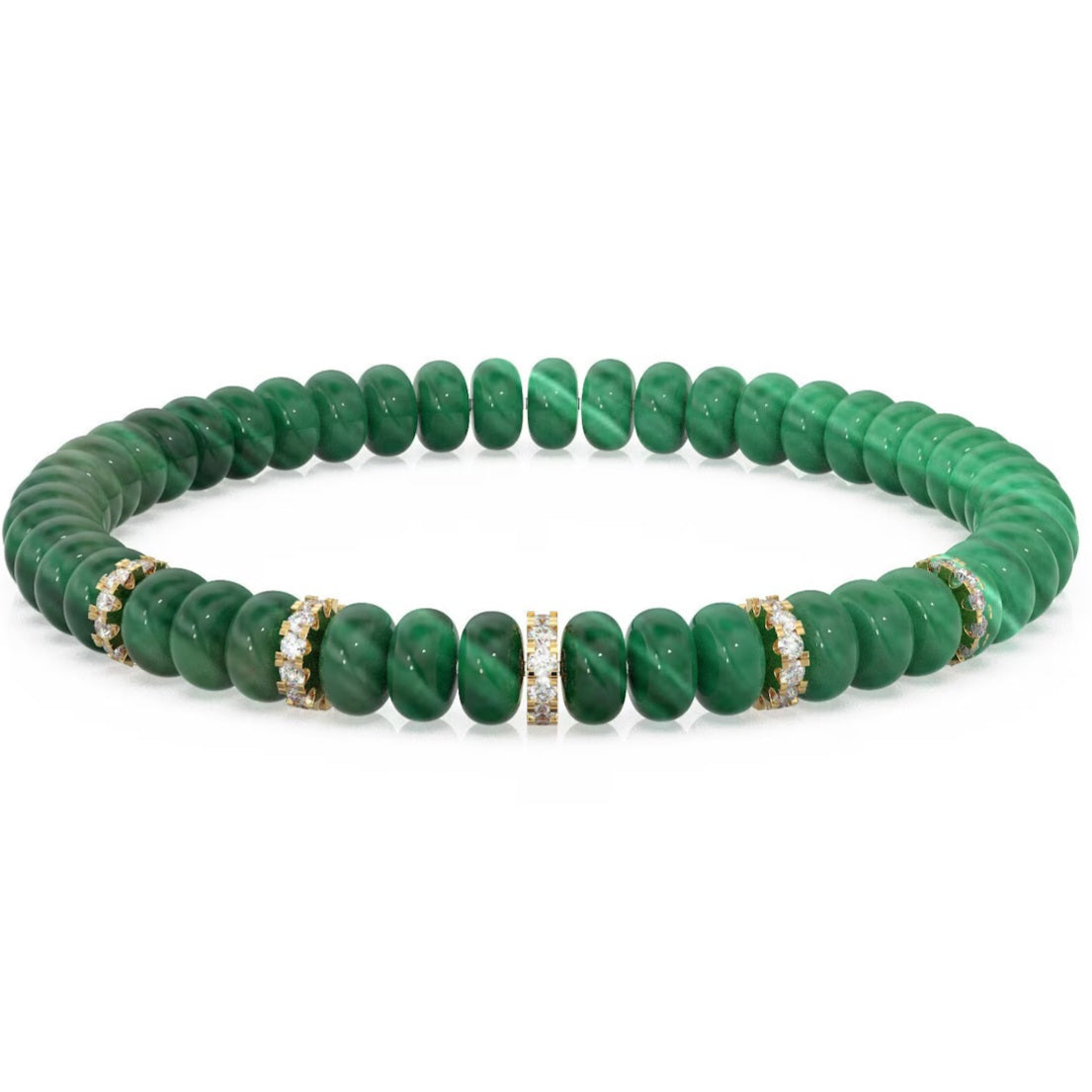 Malachite Beaded Gemstone Bracelet