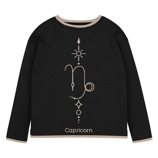 Capricorn Zodiac Personalized Knit Sweater