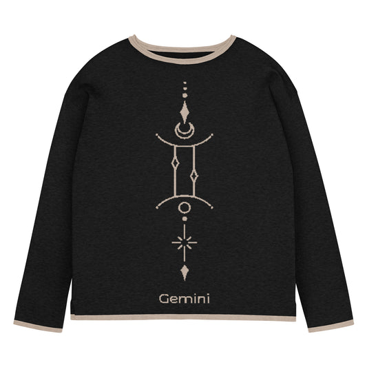Gemini Zodiac Personalized Knit Sweater