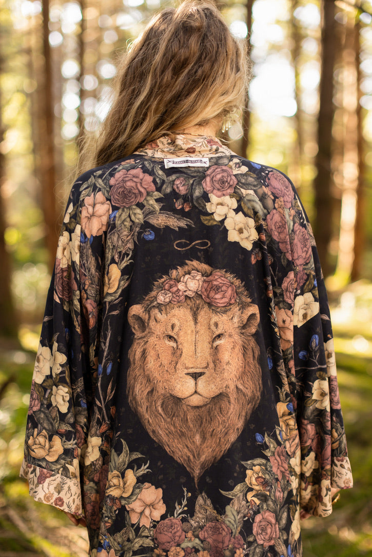 Lionheart Opera Duster w/ Botanicals & Narnia Inspired Print - Pre Order - Ships in March 2026