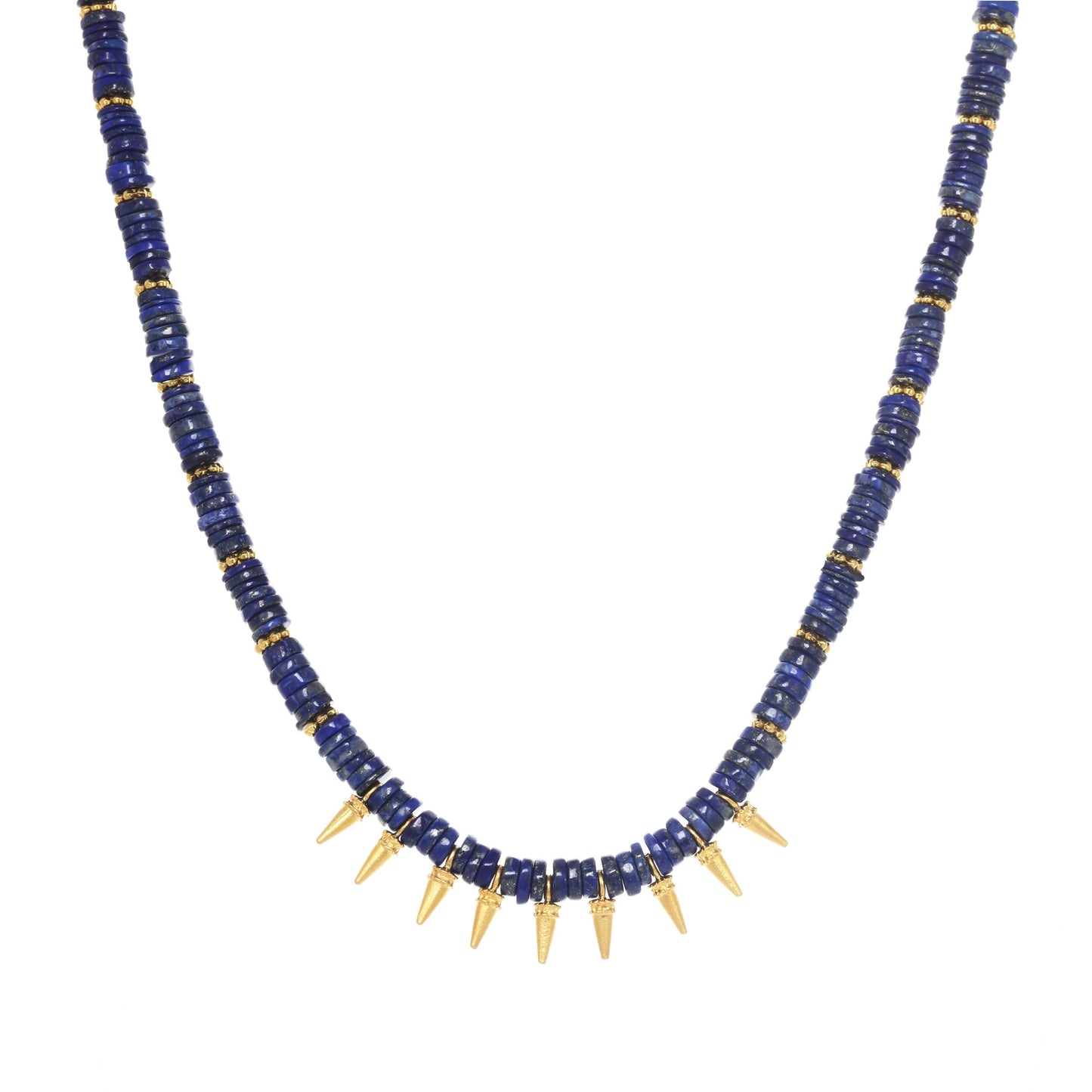 Blue Lapis Lazuli Mini Spike Necklace