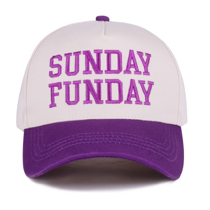 Sunday Funday Two Tone Canvas Cotton Cap & Colors - Available in 7 Colors