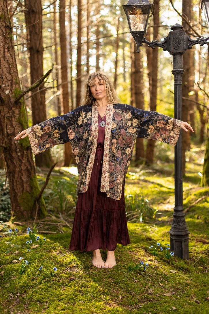 Lionheart Matinée Duster w/ Florals & Narnia Inspired Print - Pre Order - Ships in March 2026