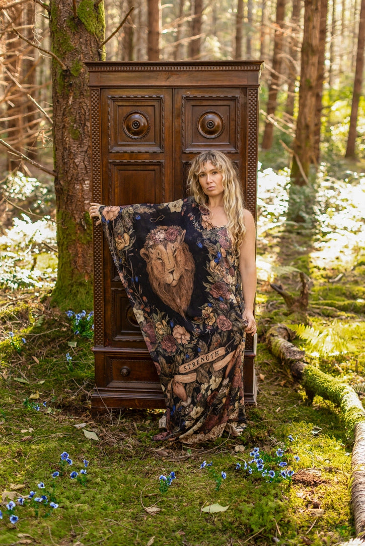 Lionheart Bohemian Scarf w/ Botanicals & Narnia Print Pre-Order Ships March 2026