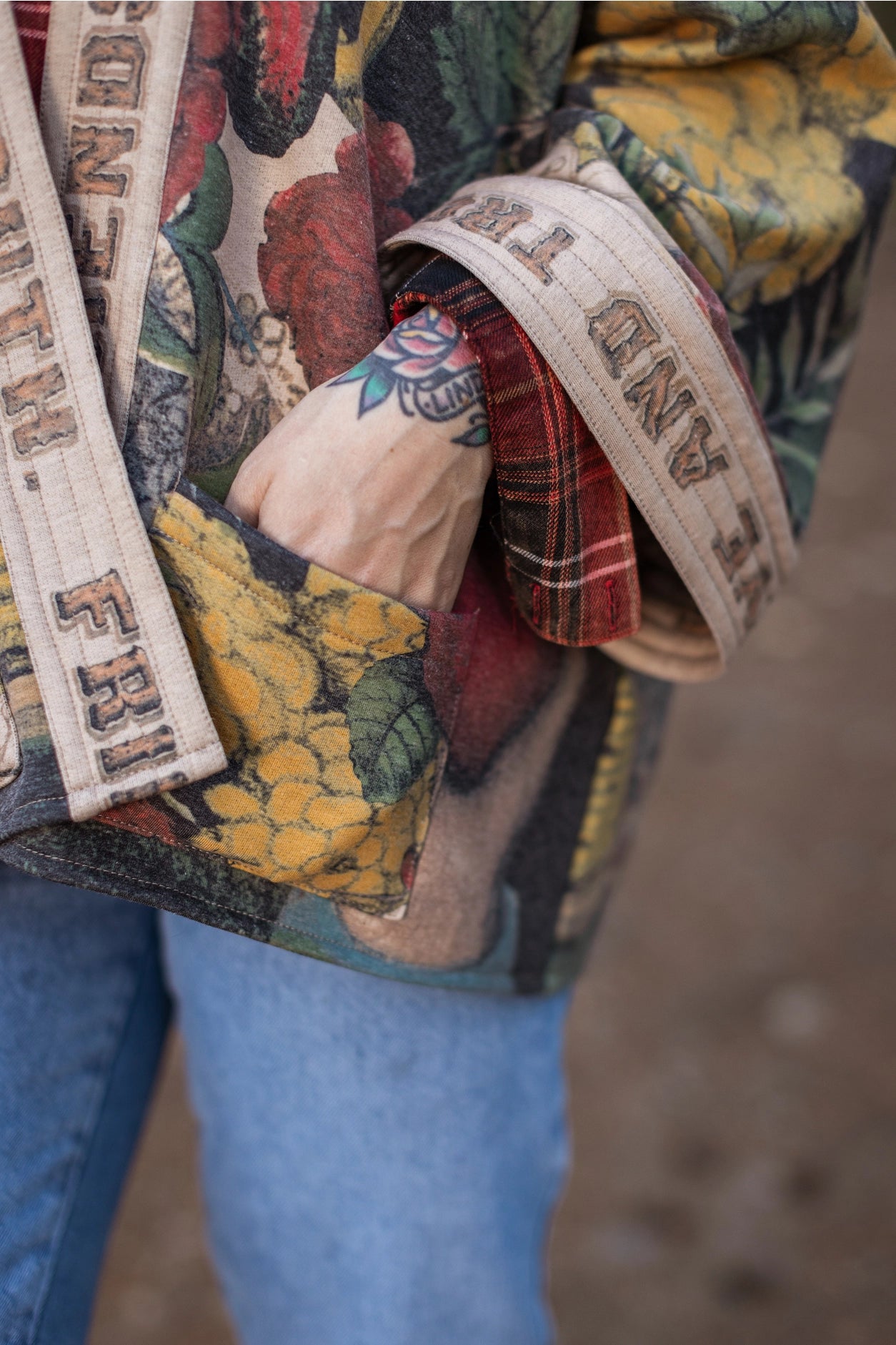 Friendship Love & Truth Fleece Cottage Cardigan Jacket