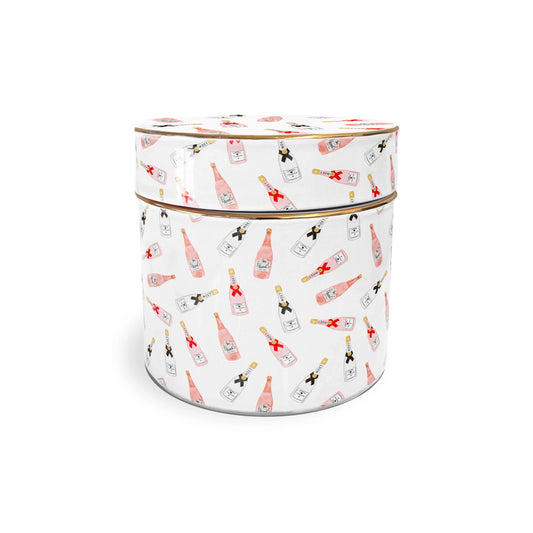 Champagne Bottle Ceramic Jar