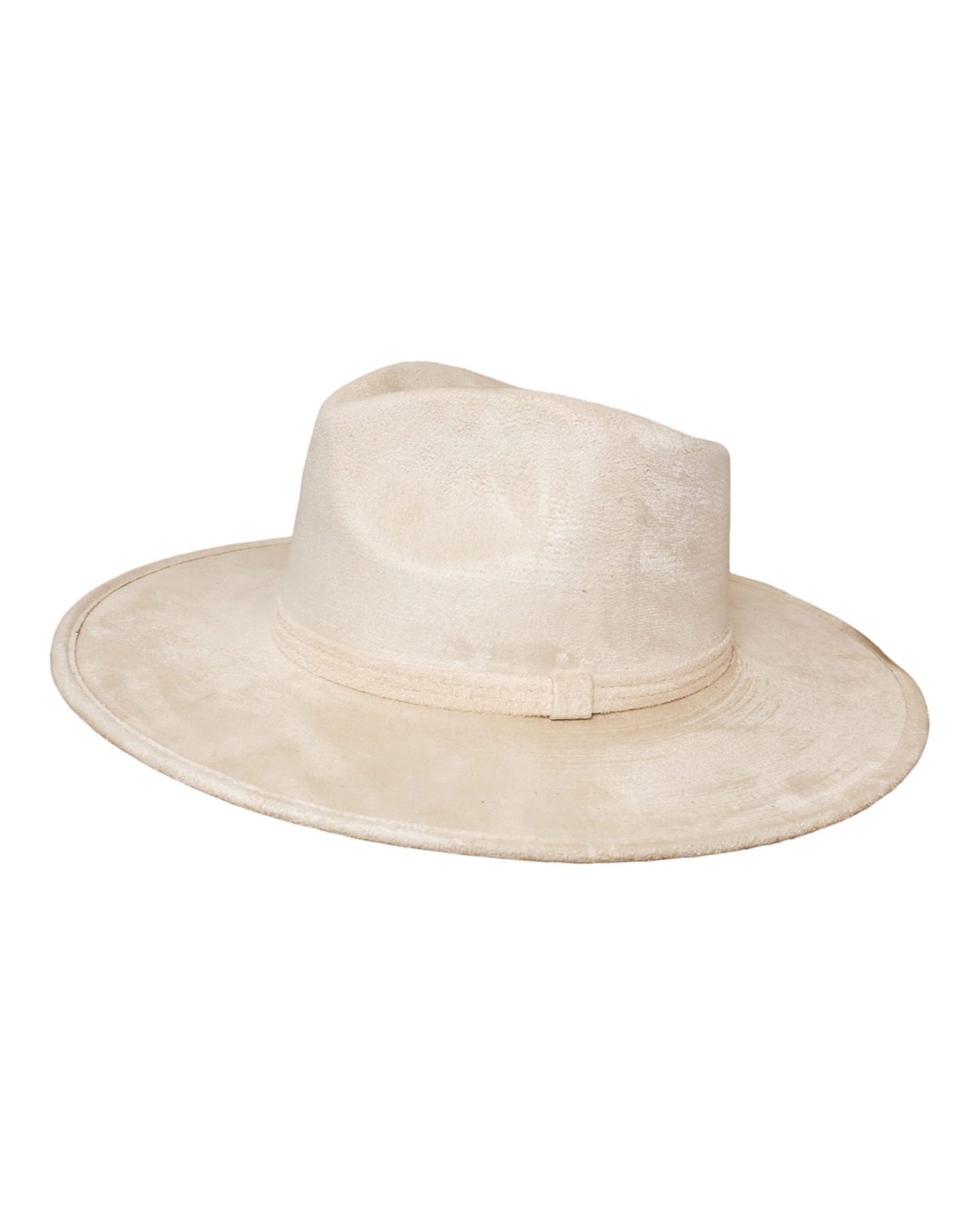 Top Quality Vegan Suede Fedora Hat - Boho Beige